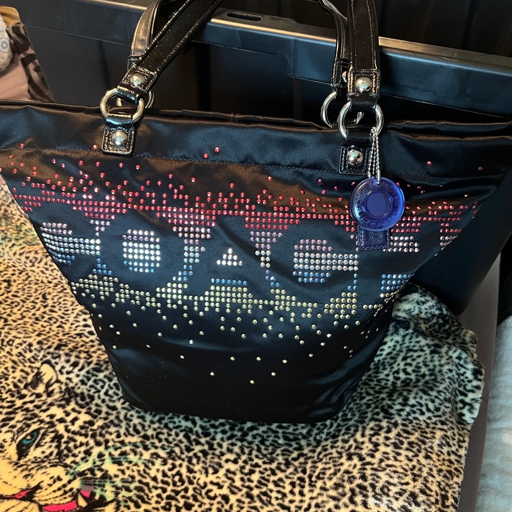 Coach Black Satin bag